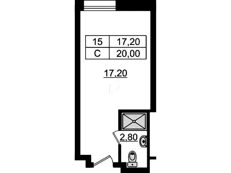 Квартира студия 20.12 м², 9/9 эт., Апарт-отель «Апарт отель Well»